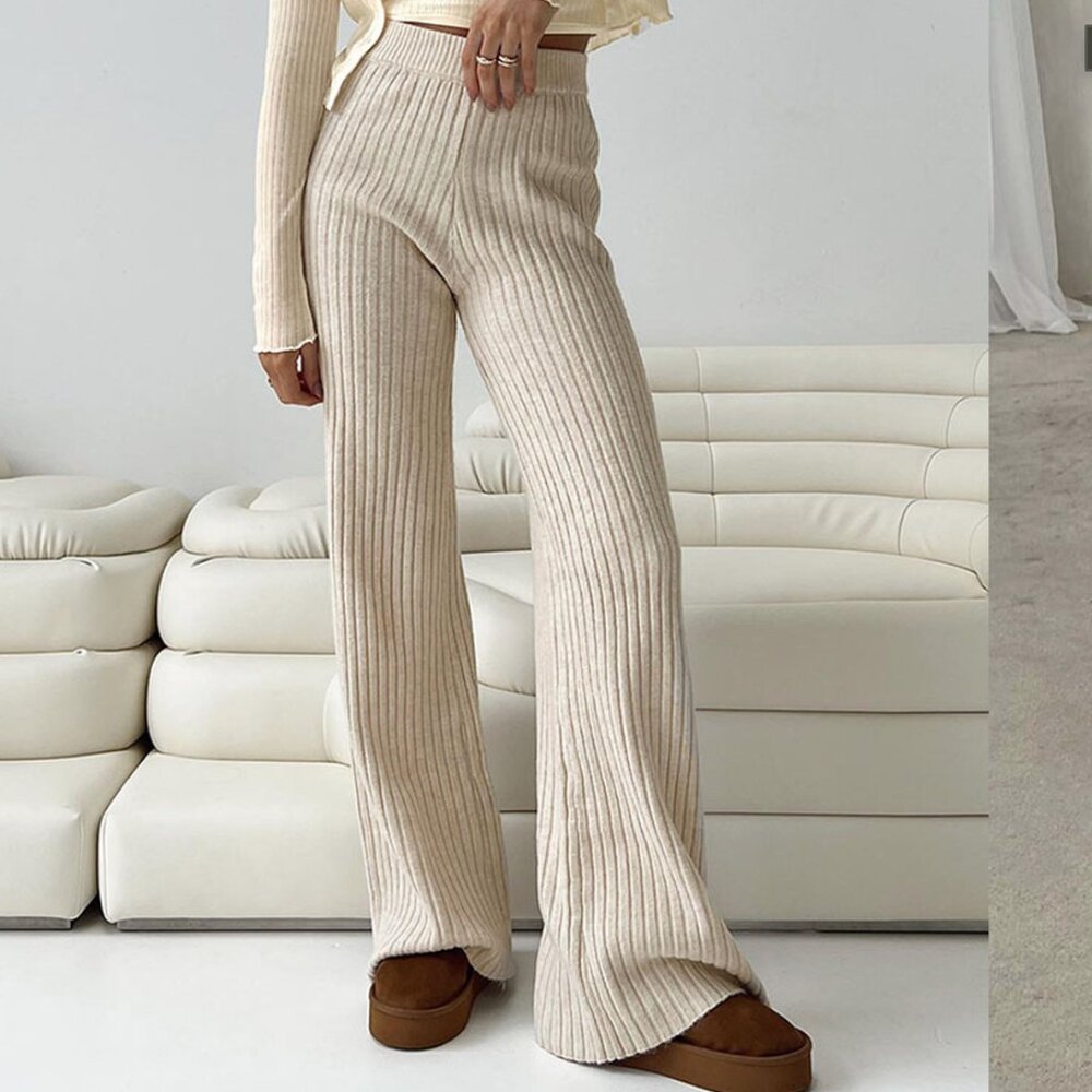Princess Polly Montana Ribbed Knit Pants